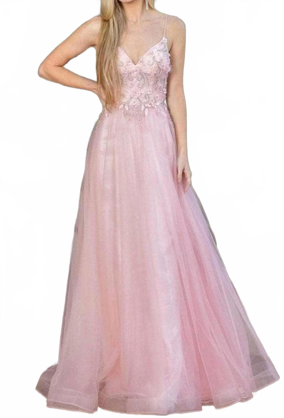 NEW DANCING QUEEN floral sleeveless long dress in pink
